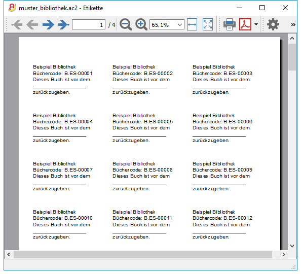 Etiketten Fur Bibliotheken Ausdrucken Banana Buchhaltung Software 8