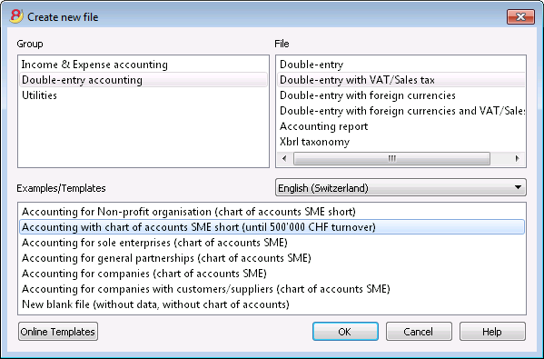 English Chart Of Accounts