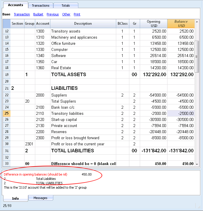 Recheck the accounting | Banana Accounting 7