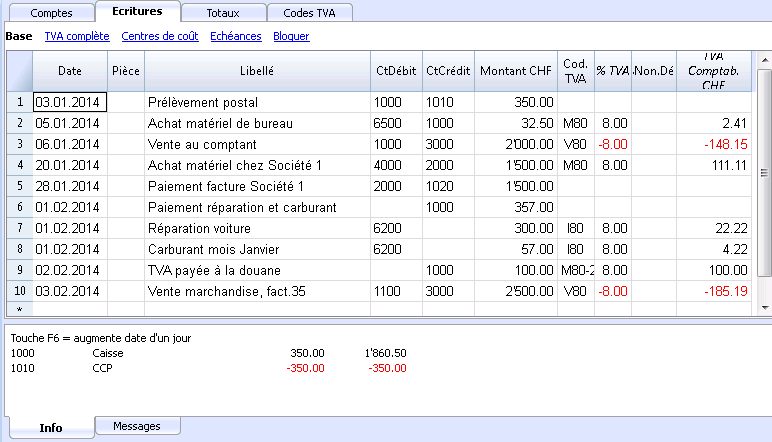 ecritures banana accounting software