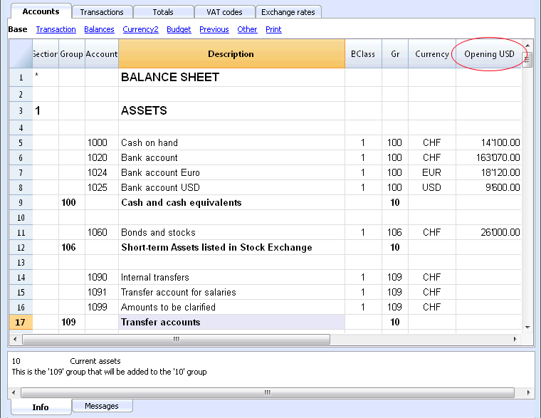 Opening balances | Banana Accounting Software