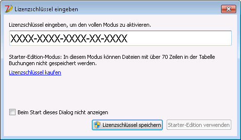 Lizenzschlüssel | Banana Accounting Software