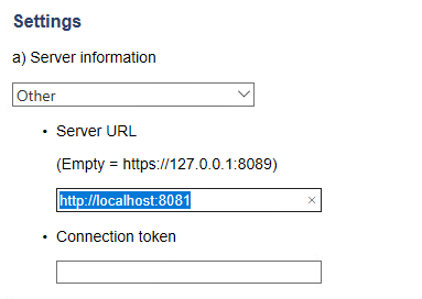 banana excel add-in server url