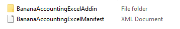 Banana Accounting Excel addin files
