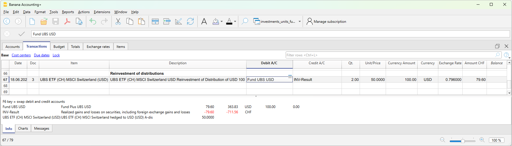 example fund reinvestment
