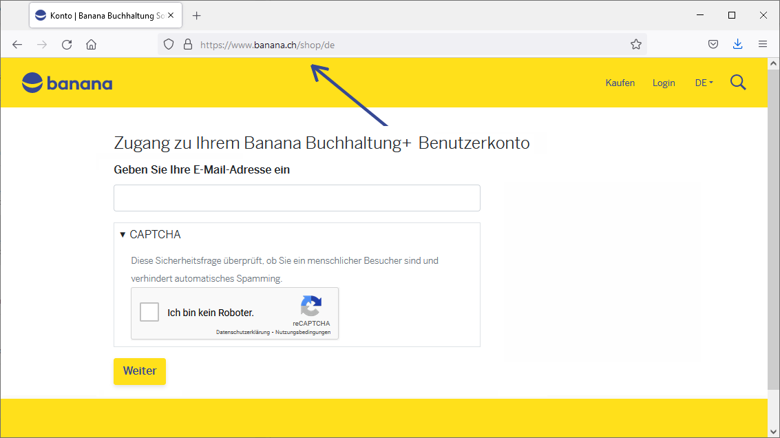 Login into your account