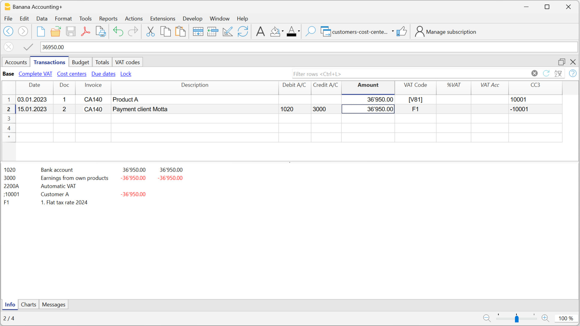 fattura con aliquota saldo