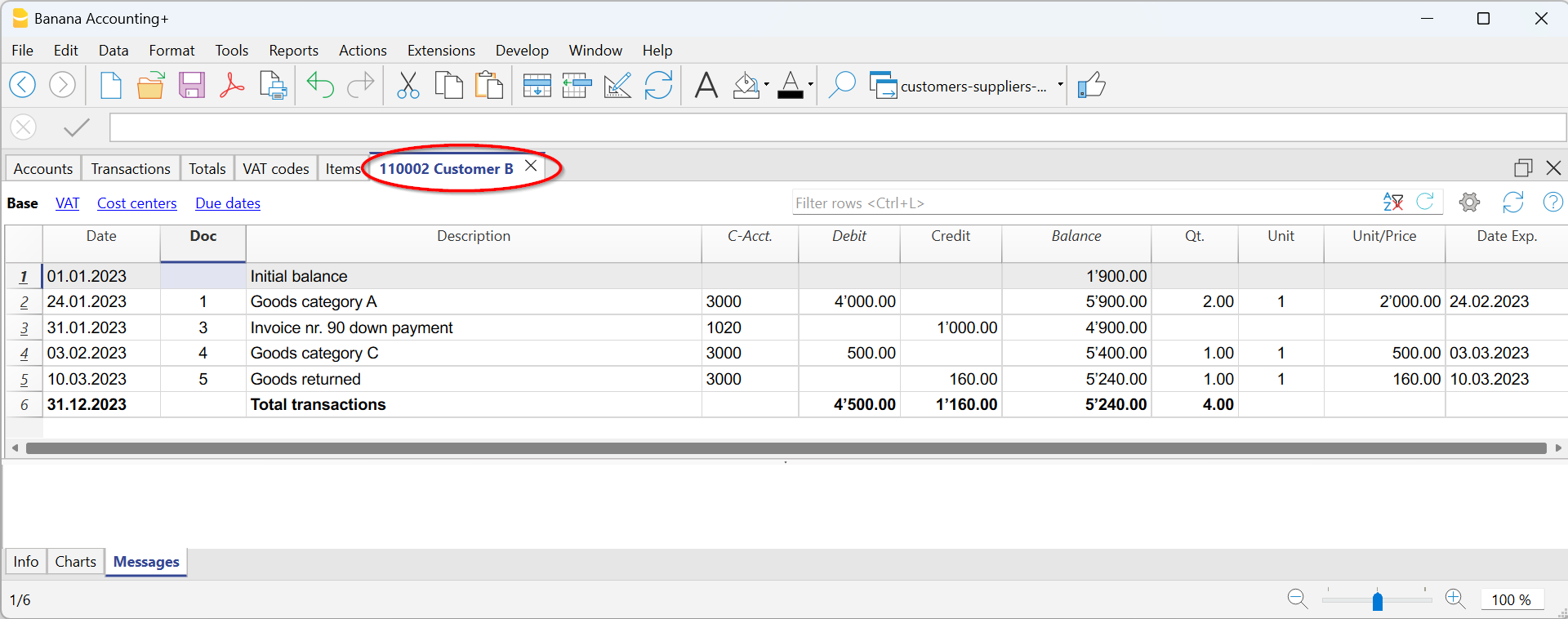 customer account cards