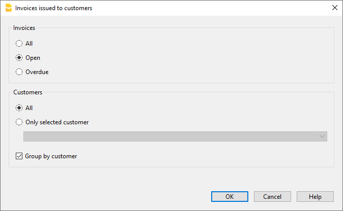 report fatture emesse ai clienti