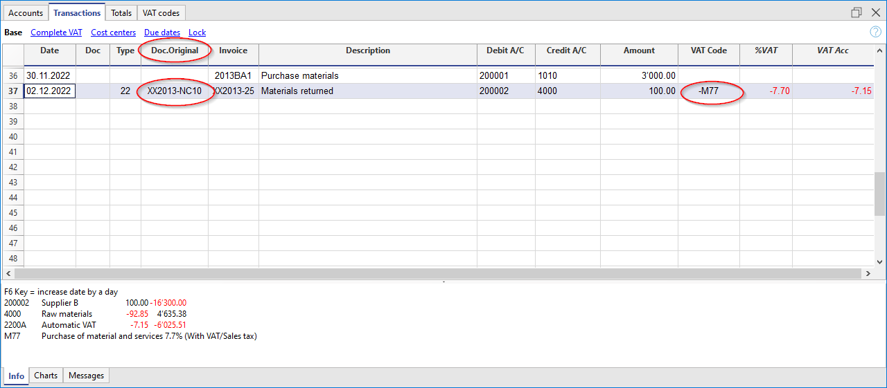 registrare una nosta di credito