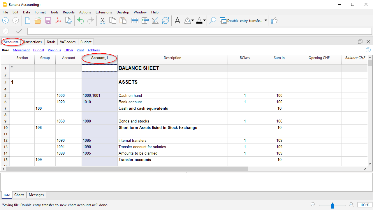 会计科目表,过渡到新的会计科目表