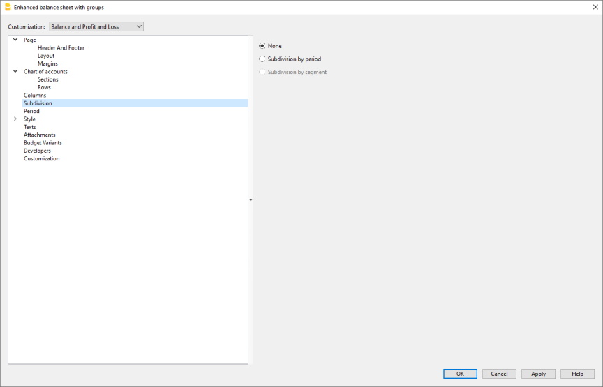 按组生成资产负债表， 细分时期