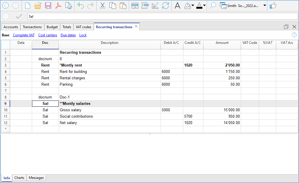 recurring transactions