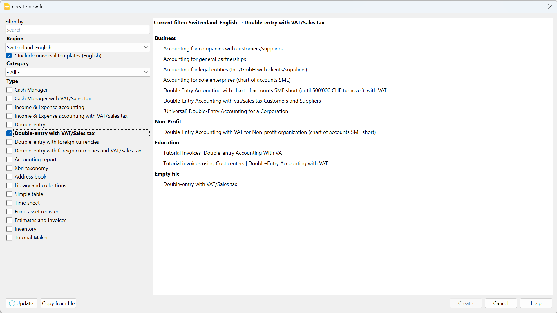 create new file