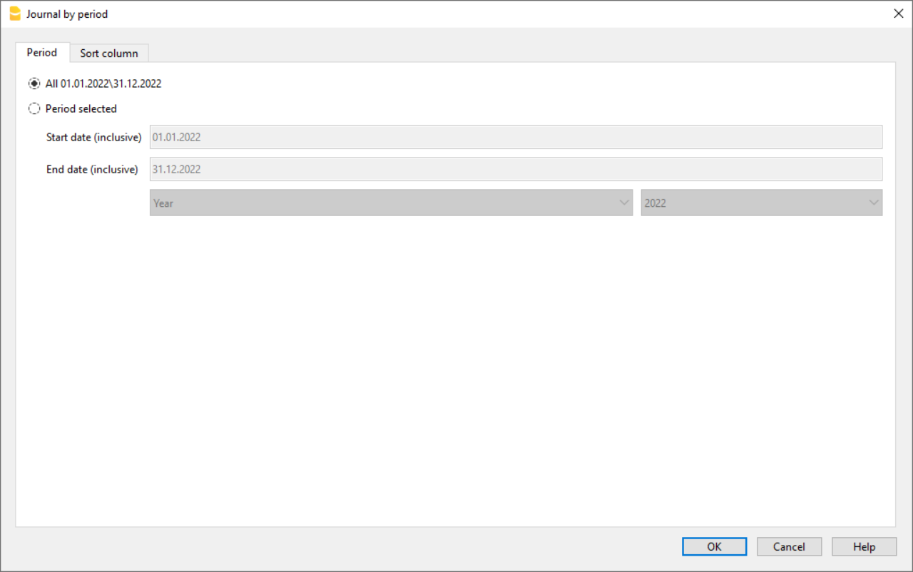 Journal nach Periode