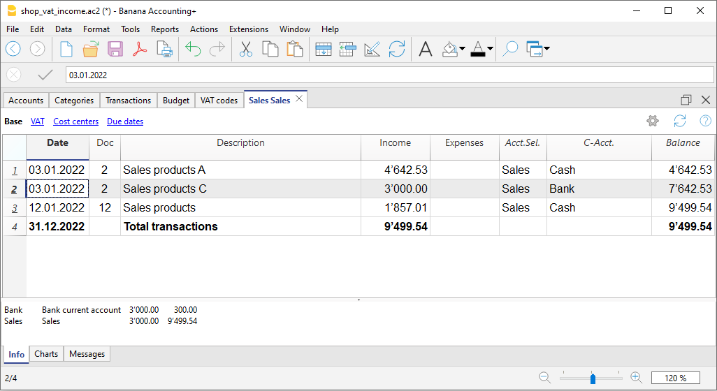 收益费用核算科目明细