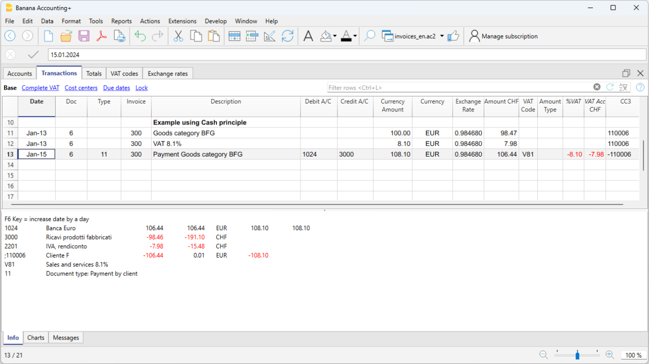 vati cash principale