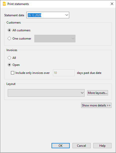 Kundenberichte ausdrucken