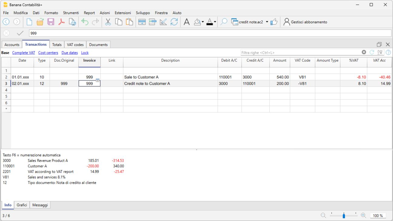 Gutschrift ausdrucken