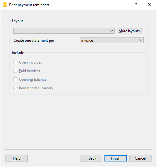 stampa richiami, modello