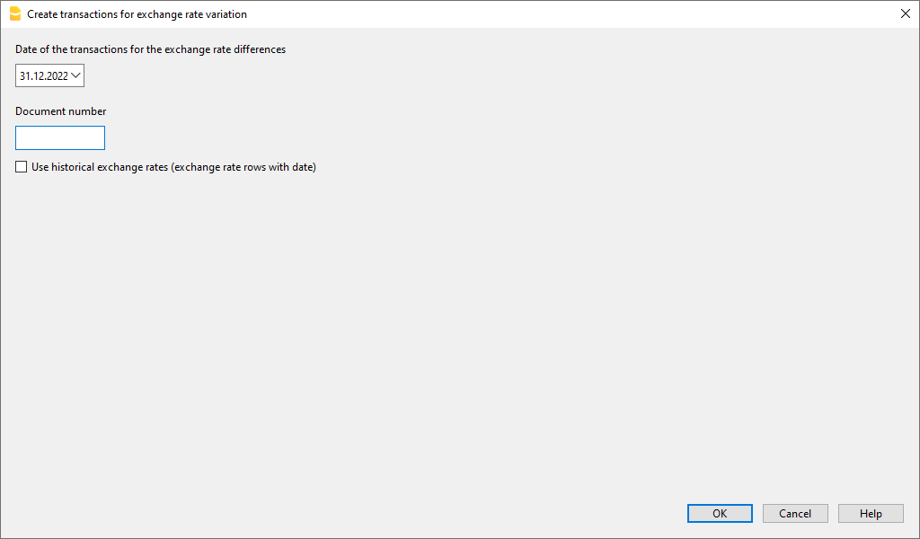 Wechselkurs-Differenzen erstellen