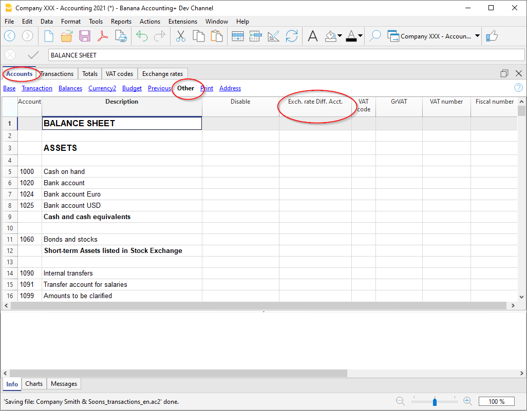 Other view multi currency
