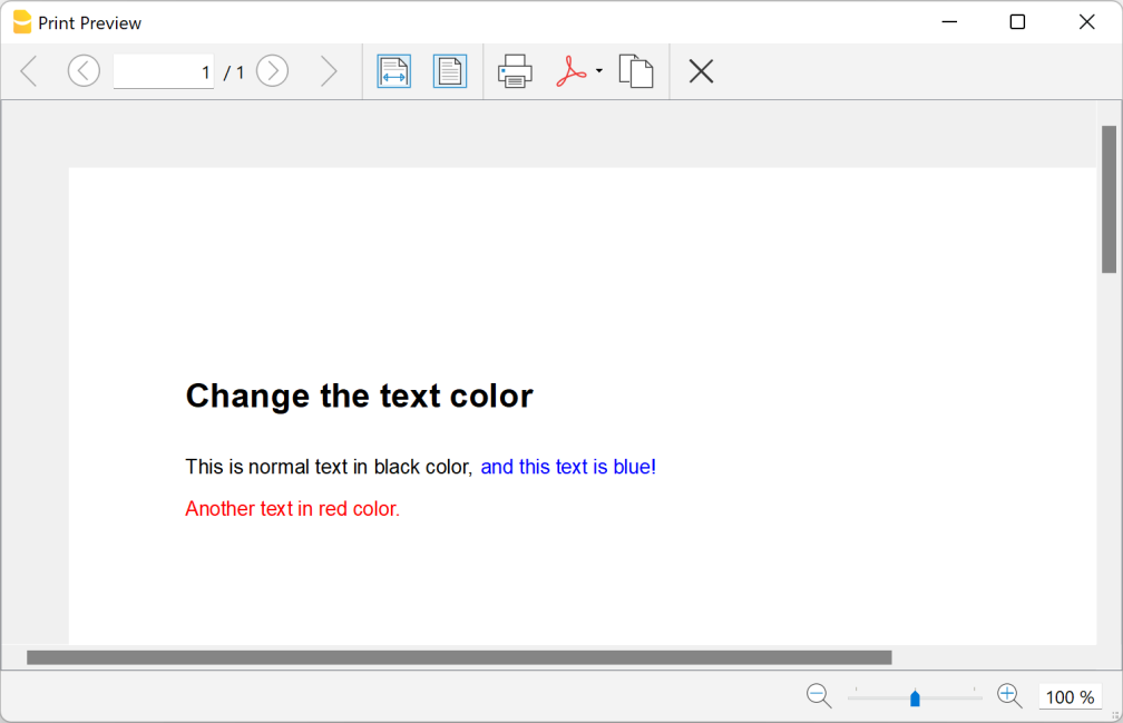 text color