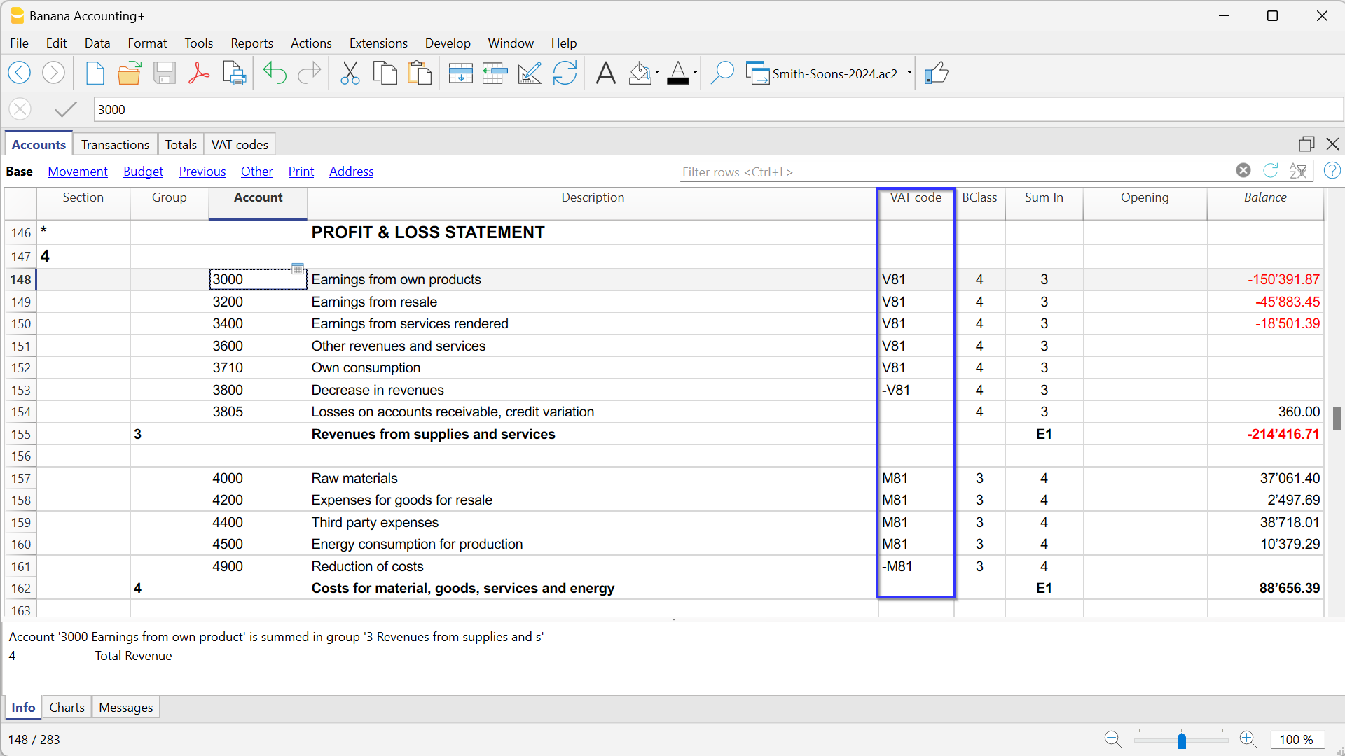 abbinare il codice IVA al conto