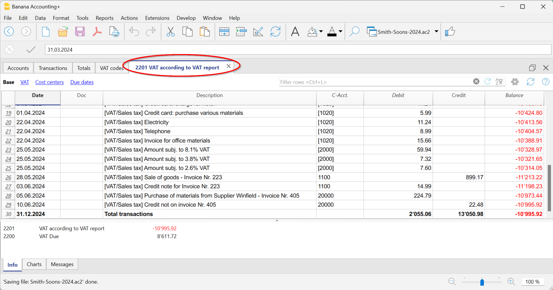 automatic VAT account
