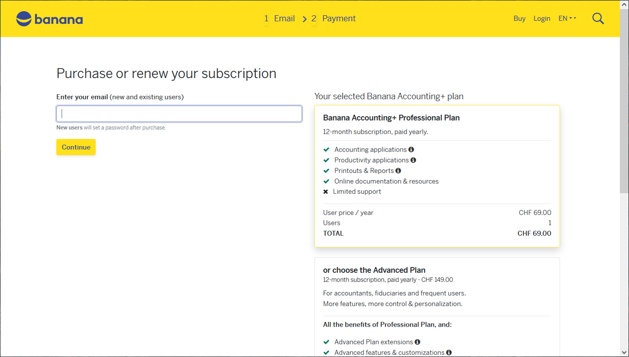 Inserisci il tuo email