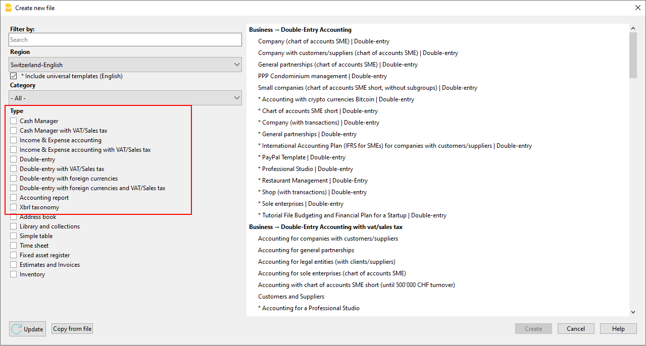 Buchhaltungs-Applikationen