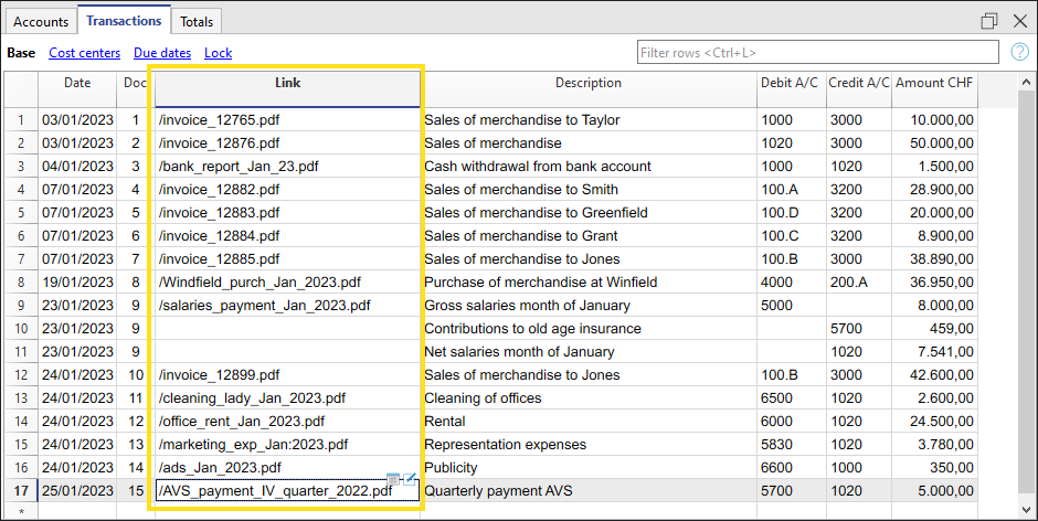 Hinzufügen von Verknüpfungen zu digitalen Anhängen