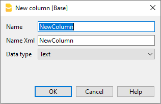 aggiungi nuova colonna