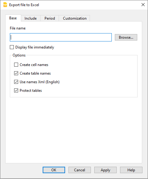 Datei aus Banana in Excel exportieren