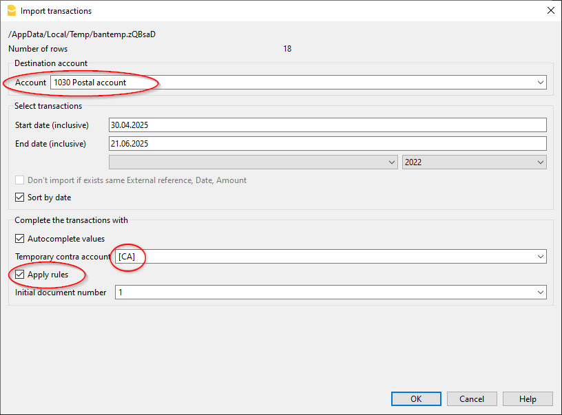 Temporäres Gegenkonto 