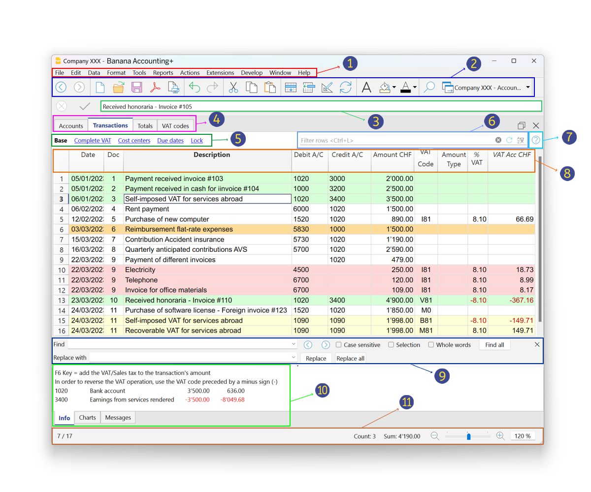 Interface Banana Boekhouding Plus