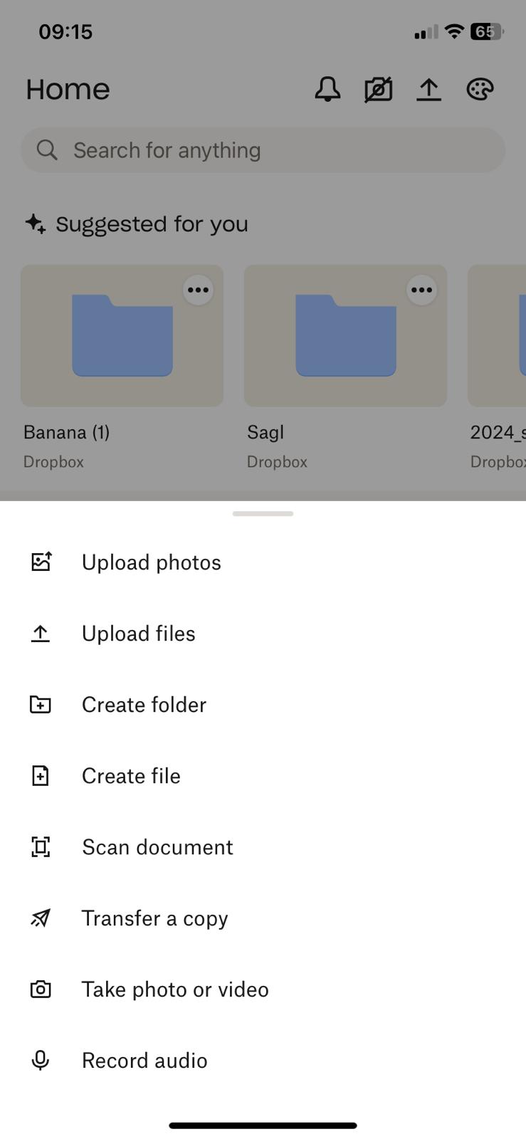 Scan documents with Dropbox