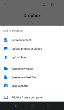 Scansione documenti con Dropbox