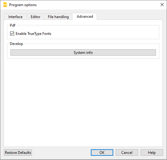 Basiseinstellungen - erweitert