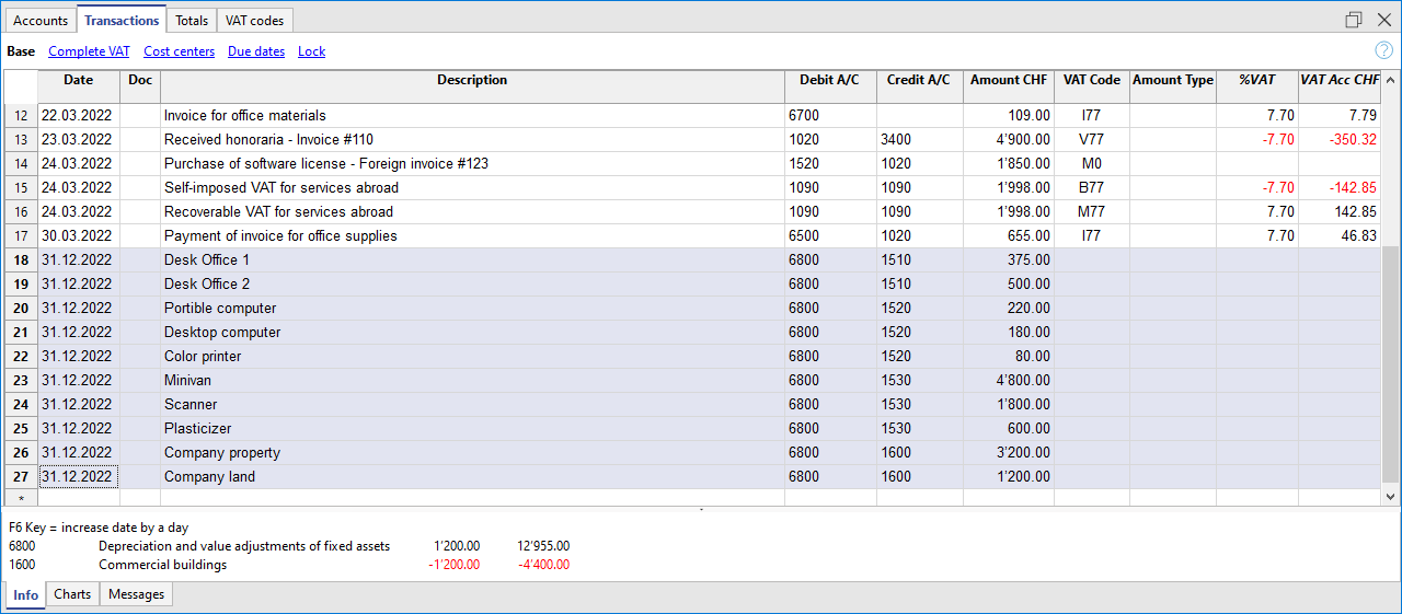 将折旧导入账目中