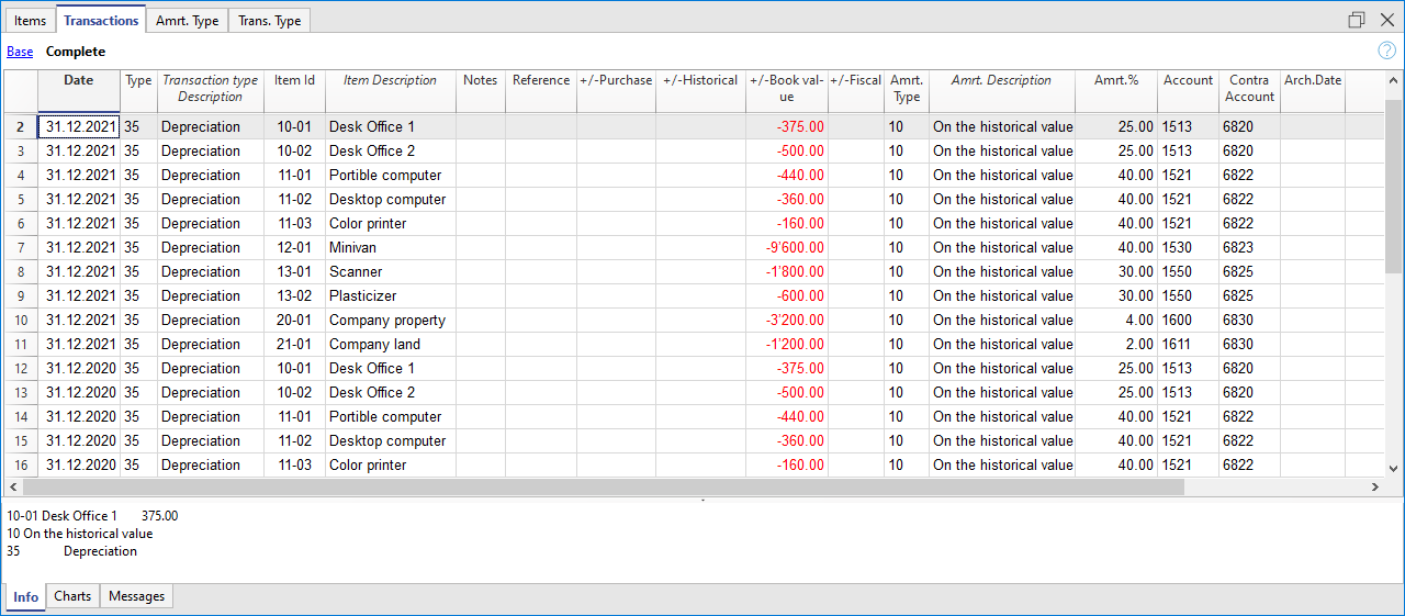 registrazioni altri valori