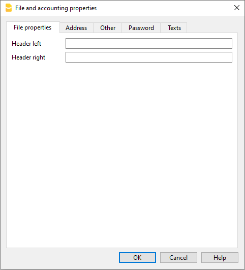 Proprietà file magazzino