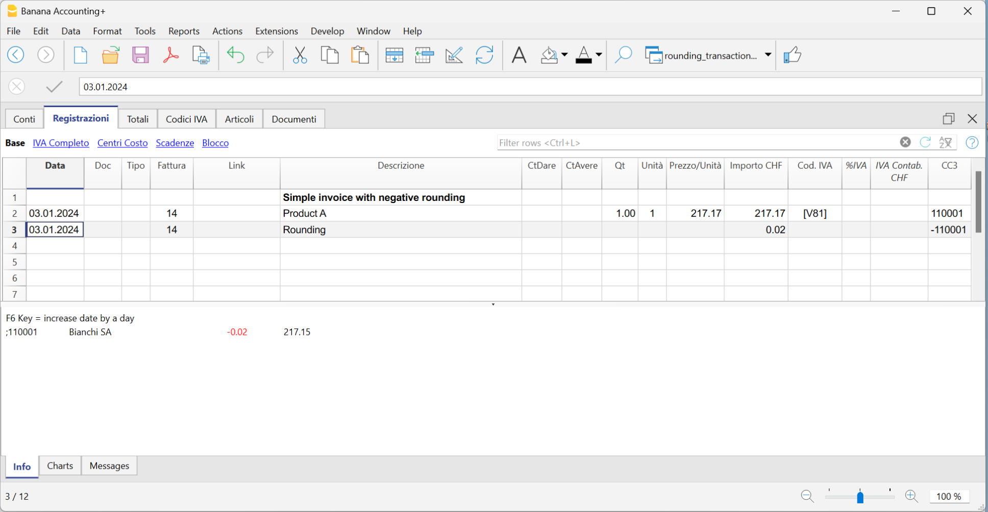 Rundungsdifferenzen KS3 negativ buchen