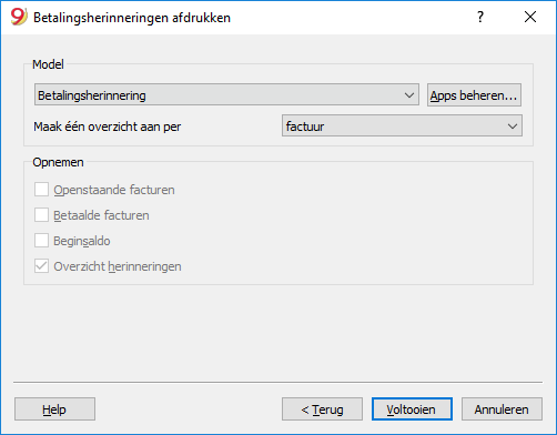 Image betalingsherinnering derde venster
