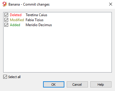 Dialog shown before committing changes to google