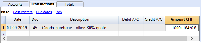 Integrated calculator