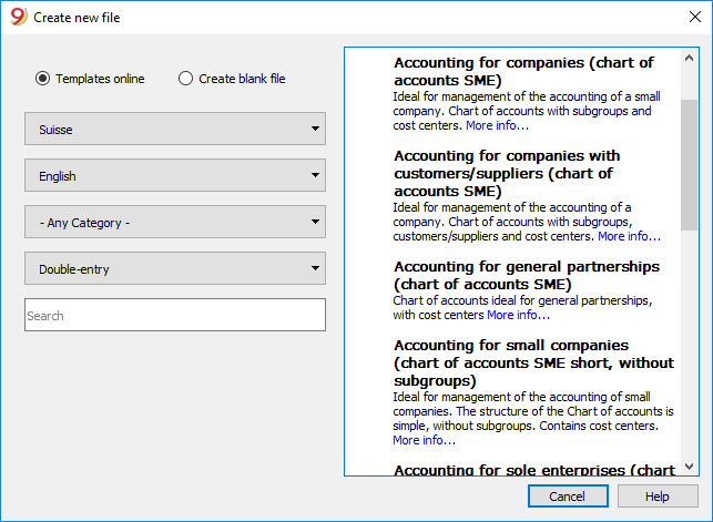 Blank Chart Of Accounts