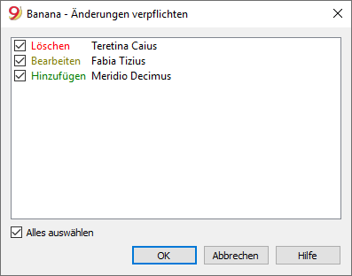 Bestätigungsdialog, bevor der Änderungen an Google übermittelt werden