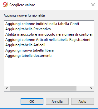 aggiungi nuove funzionalità