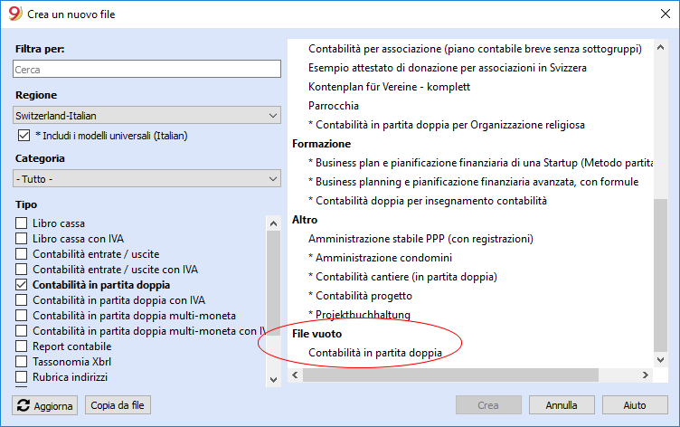 nuovo file vuoto
